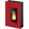Pegaso Stufa a Pellet Ventilata Slim 5,1 kW 12 Kg 146 m3 Rosso MADISON 5 T2 Pegaso