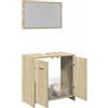 vidaXL Mobili Bagno Set Bianco in Multistrato Mobiletti Scaffali Armadietti vidaXL