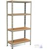 Andrighetti Scaffale Ad Incastro Legno/Metallo Antracite 4 Ripiani Cm 80X30Xh 180