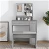 vidaXL Toeletta con Specchio Tavolo da Trucco 86,5x35x136 cm Colori Diversi vidaXL