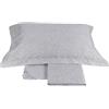 Fazzini Lenzuola Matrimoniale Completo Letto 2 Piazze RASO di Cotone FAZZINI Grigio Seta