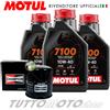 Motul - Champion Tagliando Motul 7100 10W-40 e filtro olio COF203 - Lubrificante 100% Sintetico