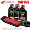 Motul - Hiflo KIT TAGLIANDO HONDA SILVER WING 400 2008 OLIO MOTUL 5100 10W30 FILTRO ARIA+OLIO