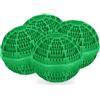 Relaxdays Sfere per Lavatrice, Set da 4 Palle per Lavaggio Senza Detersivo, Alternativa Ecologica, Palline Bucato, Verdi