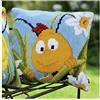 Vervaco Cuscino per Punto Croce, Motivo: Willy in Erba, Cotone, Multicolore, 40.0 x 40.0 x 0.3 cm