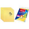 Vileda 143587 - Panno in PVC, confezione da 5, colore: Giallo & Actifibre Vetri e Finestre 36x32cm 1pz Panno, Fibre, Giallo, 0,7x18,5x25 cm