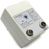Metronic 340112 Amplificatore TV Fm/Vhf/Uhf da Rete per Digitale Terrestre con Filtro 5G, 20Db Regolabili, 1 Ingresso/1 Uscita, Bianco