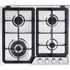 De Longhi Piano Cottura 4 Fuochi Gas 60 cm Inox PFI 46 GH Professional