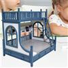 Letto a castello per bambini in 1:12 con scaletta, mini letti matrimoniali,