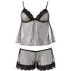 Cottelli Collection X-Large Nero Top e Panty Set
