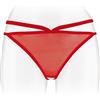 FASHION SECRET Fashion segreto Perizoma Rosso aperto all' entre-jambes sottile maglia trasparente taglia unica