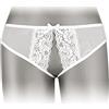 FASHION SECRET Fashion segreto Culotte Bianco Aperto Anteriore/Posteriore Molto Sexy Taglia Unica