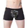 Look Me lm814 - 67blkl Boxer Nero Sexy per uomo esercito decorativo Camouflage lati rete rete