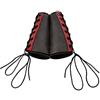 Sportsheets Saffron Gauntlet Cuffs Vegan Black & Red, Corset Tie, Adjustable Size - 500 Gr