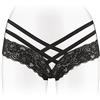 FASHION SECRET Fashion segreto Tanga Nero aperto fine pizzo/Incrocio di ornements Taglia Unica