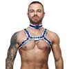 Mister B Mister B Pelle Circuit Collar Blu Bianco - 300 g