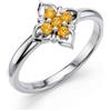 Senza marchio Anello anniversario pietra preziosa zaffiro giallo Ceylon certificato natural...