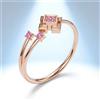 Senza marchio Anello con pietre preziose zaffiro rosa Ceylon certificato naturale Elegance ...
