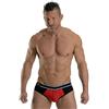 Mister B URBAN Soho Jock Brief, Tanga Uomo, Rosso/Nero