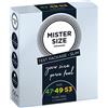 MISTER SIZE Preservativi - Confezione sottile - Confezione da 3 pezzi (47 - 49 - 53 mm) / preservativo sentito & sottilissimo e extra fine / 100% lattice di gomma naturale/sensazione naturale