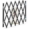 Relaxdays Cancelletto di Sicurezza per Cani, Barriera Porte e Scale, Allungabile 96 cm, Alto 48,5-60 cm, in bambù, Nero