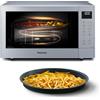 Panasonic NN-CT57RMEPG 27L 4-in-1 Microonde Combinato Inverter con Friggitrice ad Aria, 1000W, 19 Programmi Auto, Cottura Convezione Grill, Design Salvaspazio Compatto, Argento