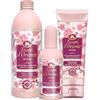 Tesori d'Oriente - Rituale Ikigai : Bagno Crema 500ml + Doccia Crema 250ml + Profumo Aromatico 100ml, con Fiori di Ciliegio e Acqua di Riso, Dona alla Pelle una Sensazione di Puro Benessere