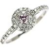 Nessuno Nuovissimo raro anello con diamanti rosa naturali Pt950 0,084 ct FLPP SI2 D0,...