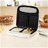 Pratica Piastra per Sandwich per Panini, Tramezzini, Hamburger, Crepes,