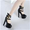 1/6 Scarpe con tacco alto Mini abito Sandali Vesti realistici Comode Calzature