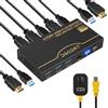 DGODRT 8K 60Hz HDMI KVM Switch 4K 120Hz 2 Porte USB KVM Switch con USB 3.0 per 2