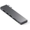 Satechi, Hub USB-C Slim PRO per MacBook Plug and Play compatto, Grigio