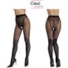 Cottelli Collection Cottelli Legwear Calze Collant Neri Cavallo Aperto e Pizzo Fino alle Ginocchia