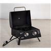 VivaGarden Barbecue a Gas Pieghevole 55x46.5x41cm Nero 104V93BK846