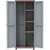 TERRY Armadio da Esterno Portascope Resina 68x39x170 Grigio/Tortora
