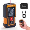 CIGMAN Metro Laser 80m Ricaricabile USB-C Misuratore Distanza Tascabile LCD Custodia