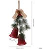 Ciondolo Campanella di Lino Decorazione con Metallo Plastica per Natale da Appen