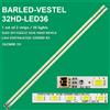 PMALLJF KIT 2 BARRE STRIP 36 LED TV VESTEL G1GE-320SM0-R6 32INCH-HD-36