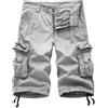 Pantaloni Cargo Uomini Corti Loose Casual Comando Cotone Tasconi Khaki Vintage