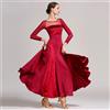 Abito Da Ballo Per Donna In Velluto Per Danza Waltz Moderna Tango Swing Pratica
