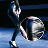 Donna Simil Latex Legging Invisibile U Forma Zip Skinny Matita Pantaloni Sexy