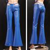 Pantaloni In Finta Latex Da Donna Effetto Lucido A Campana Slim Vita Bassa Sexy