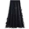 Gonna Midi A Line Elegante In Pizzo Con Ricamo Floreale A Farfalla 3D