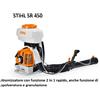STIHL Atomizzatore STIHL SR 450 grande gettata, funzione spolveratura e granulazione