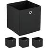 Relaxdays Scatola Portaoggetti, Set 4 Box da Scaffale, HLP 30 x 30 x 30