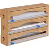 Relaxdays Taglia Pellicola da Cucina, Dispenser a Muro Porta Carta Forno e Stagn