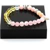 Gioielli Pietre E Minerali. Bracciale Perle Opale Rosa + Quarzo Rosa + Citrino + Quarzo