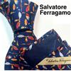 Salvatore Ferragamo Cravatta collo Salvatore Ferragamo nuova mai usata parasole grigio arancione ...