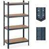 Relaxdays Scaffale in Acciaio, HxLxP 156 x 80 x 40 cm, 4 Ripiani ad Alta Portata 280 kg, per Garage e Cantina, Antracite