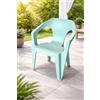 plastmeccanica Sedie arredo giardino monoblocco colore marina verde in plastica dura elegante